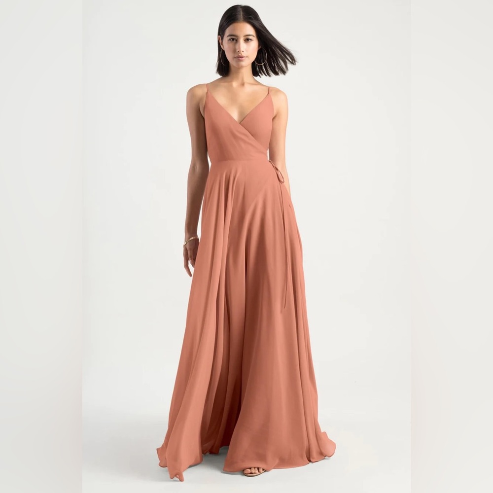 Jenny Yoo James dress in navy chiffon